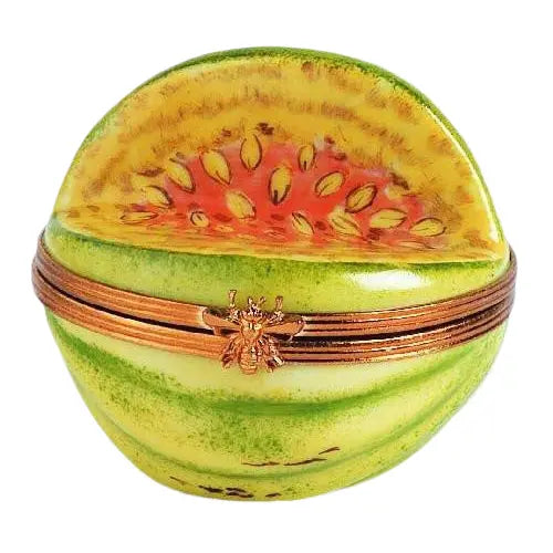 Open Melon Limoges Box for Collectors Porcelain Limoges fruits French Trinket Box
