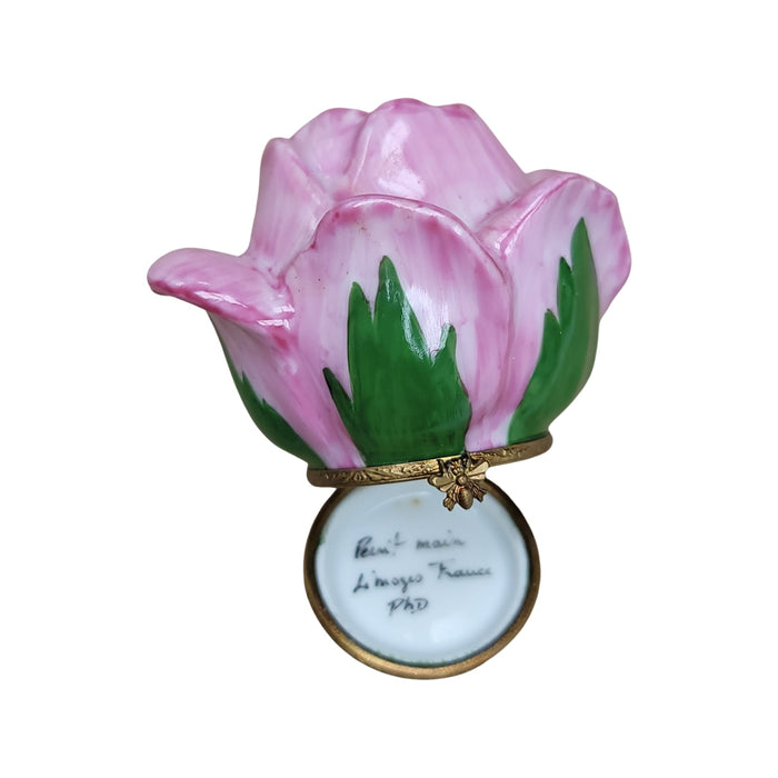 Open Rose Bud Limoges Box for Collectors Porcelain Limoges valentine rose flower French Trinket Box