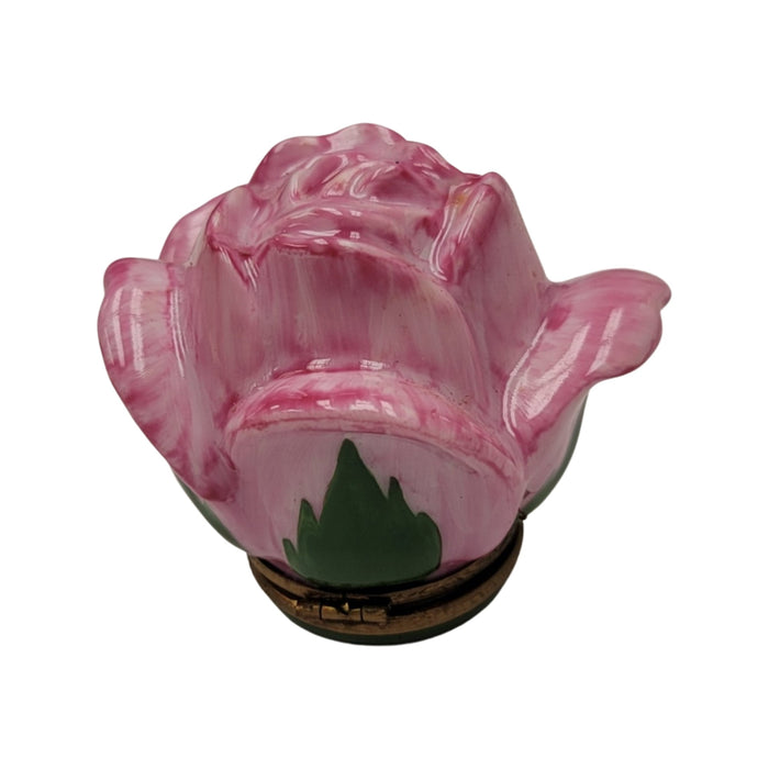 Open Rose Bud Limoges Box for Collectors Porcelain Limoges valentine rose flower French Trinket Box
