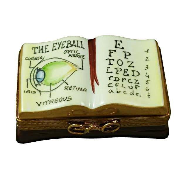 Ophthalmologist Limoges Box for Eye Care Enthusiasts Porcelain Limoges professional book French Trinket Box