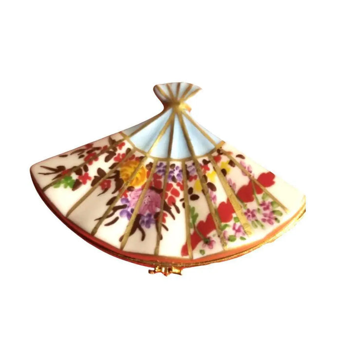 Oriental Fan Limoges Box for Collectors Porcelain Limoges china travel fashion French Trinket Box