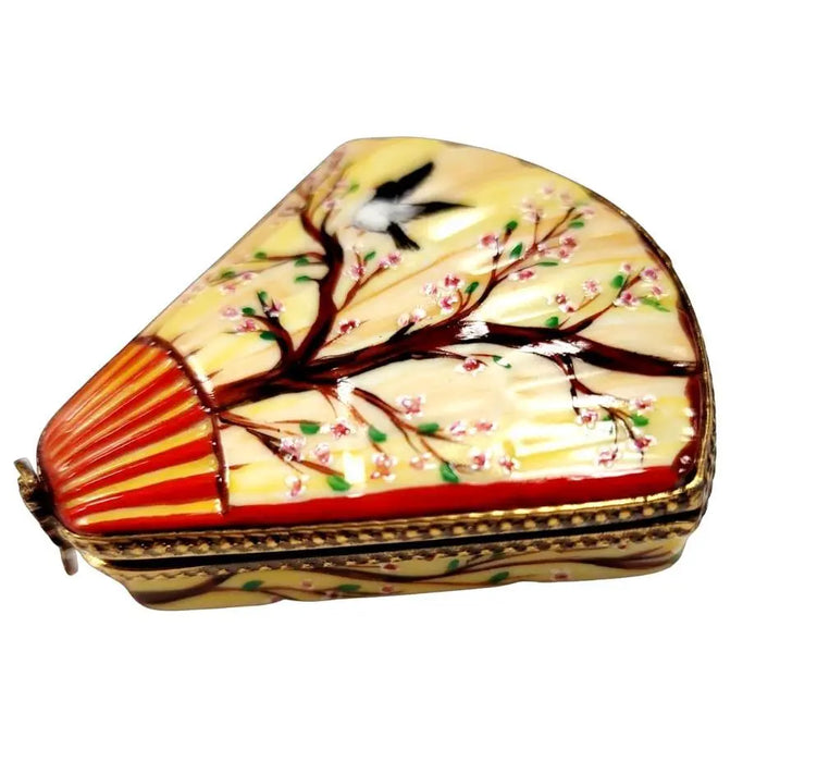 Oriental Fan Limoges Box for Collectors Porcelain Limoges women fashion travel LIMOGES BOXES French Trinket Box