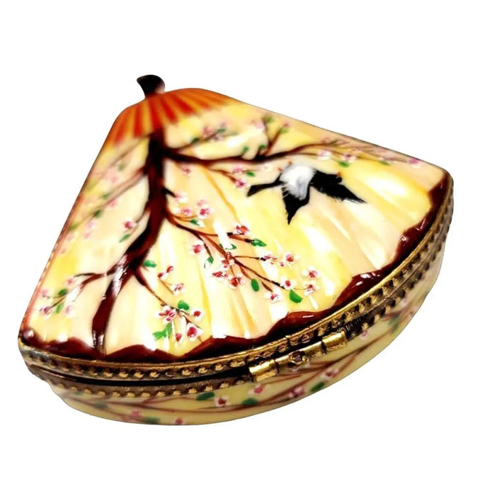 Oriental Fan Limoges Box for Collectors Porcelain Limoges women fashion travel LIMOGES BOXES French Trinket Box