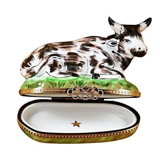 Ox Limoges Box for Home Décor Porcelain Limoges nativity wild animals French Trinket Box