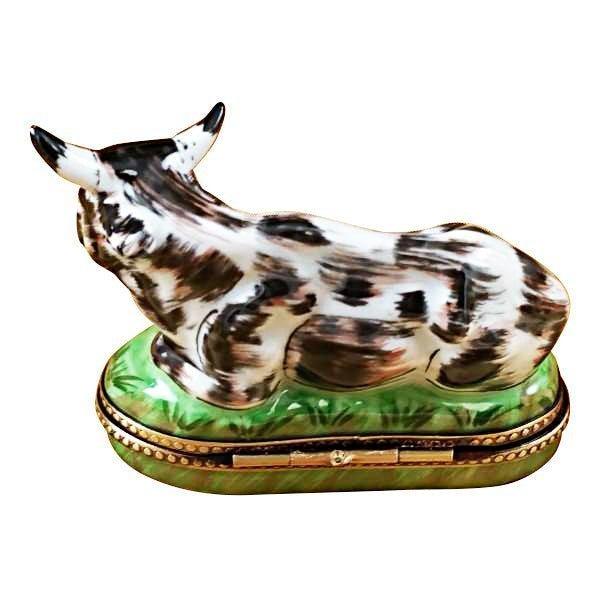 Ox Limoges Box for Home Décor Porcelain Limoges nativity wild animals French Trinket Box