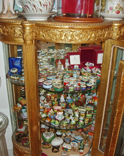 Limoges Style Boxes Collections at Antique Store
