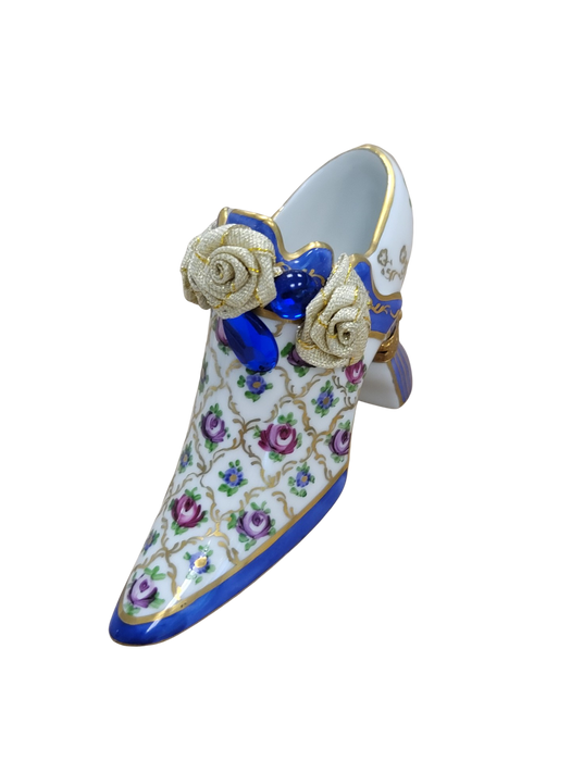 Parisian Elegance Shoe Box for Fashion Lovers Porcelain Limoges shoe figurine French Trinket Box