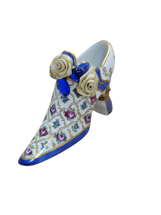 Parisian Elegance Shoe Box for Fashion Lovers Porcelain Limoges shoe figurine French Trinket Box