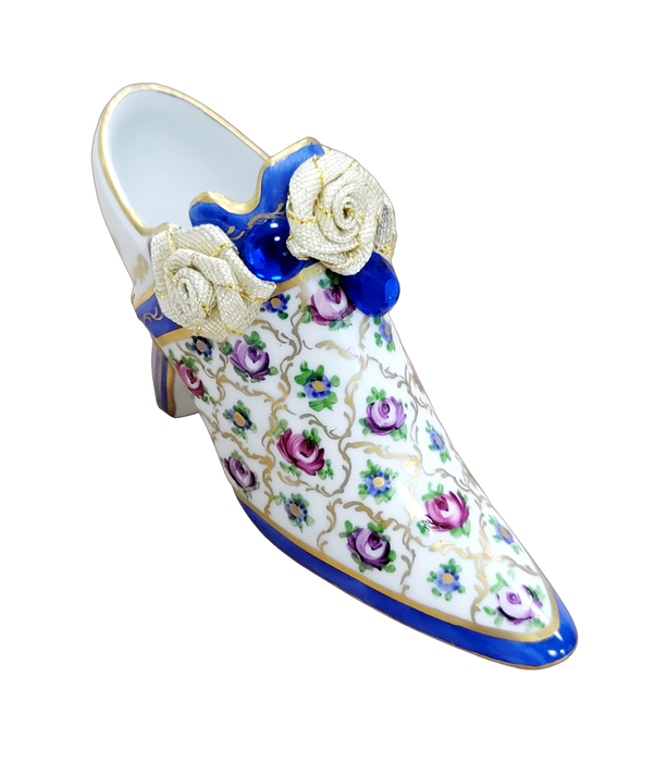 Parisian Elegance Shoe Box for Fashion Lovers Porcelain Limoges shoe figurine French Trinket Box