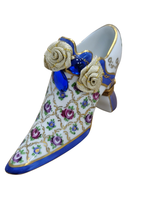 Parisian Elegance Shoe Box for Fashion Lovers Porcelain Limoges shoe figurine French Trinket Box