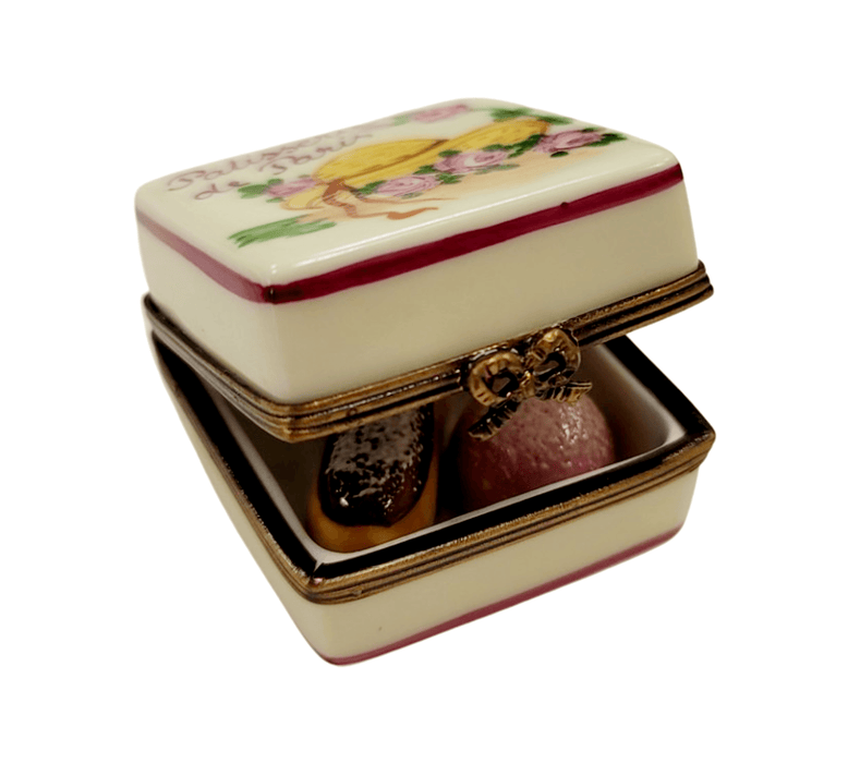 Parisian Pastry Truffle Box for Gourmet Enthusiasts Porcelain Limoges Dessert France French Trinket Box