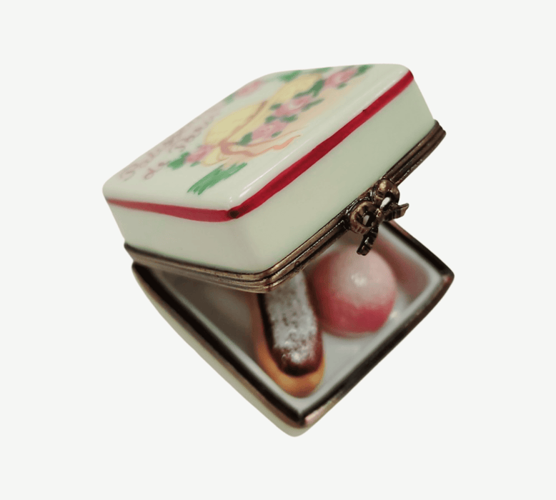 Parisian Pastry Truffle Box for Gourmet Enthusiasts Porcelain Limoges Dessert France French Trinket Box
