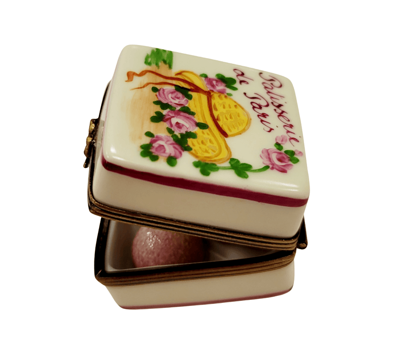 Parisian Pastry Truffle Box for Gourmet Enthusiasts Porcelain Limoges Dessert France French Trinket Box
