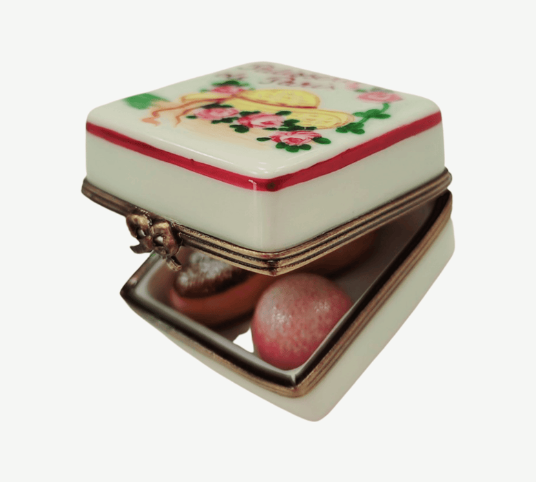 Parisian Pastry Truffle Box for Gourmet Enthusiasts Porcelain Limoges Dessert France French Trinket Box