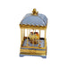 Pastel Blue Love Birds Cage for Romantic Gift Porcelain Limoges bird French Trinket Box
