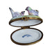 Pastel Pigeons Limoges Box for Nature Lovers Porcelain Limoges pig French Trinket Box