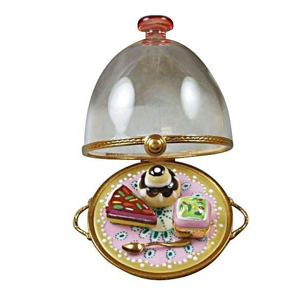 Limoges Pastry Dish for Culinary Enthusiasts Porcelain Limoges Dessert Home French Trinket Box