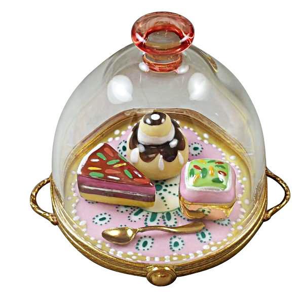 Limoges Pastry Dish for Culinary Enthusiasts Porcelain Limoges Dessert Home French Trinket Box