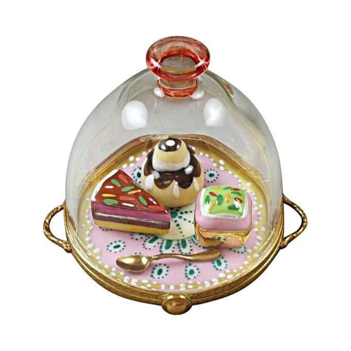 Limoges Boutique presents the Rochard Pastry Dish, a genuine Limoges box painted by hand in France