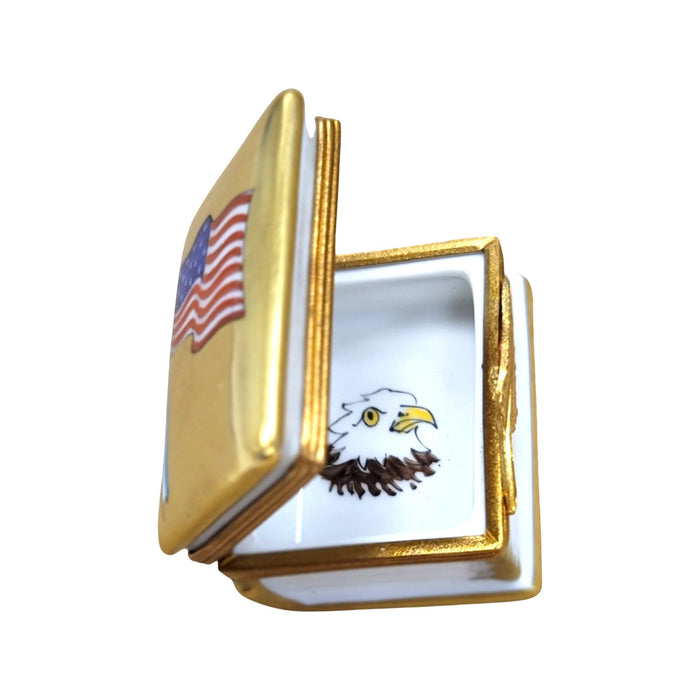 American Flag Limoges Box for Patriotic Collectors Porcelain Limoges united states fashion patriotic French Trinket Box
