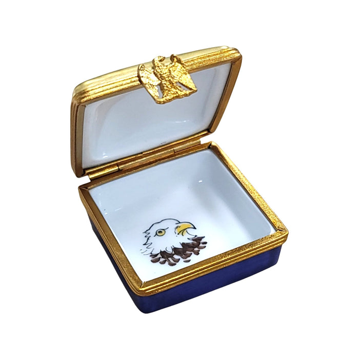 American Flag Limoges Box for Patriots Porcelain Limoges united states patriotic French Trinket Box