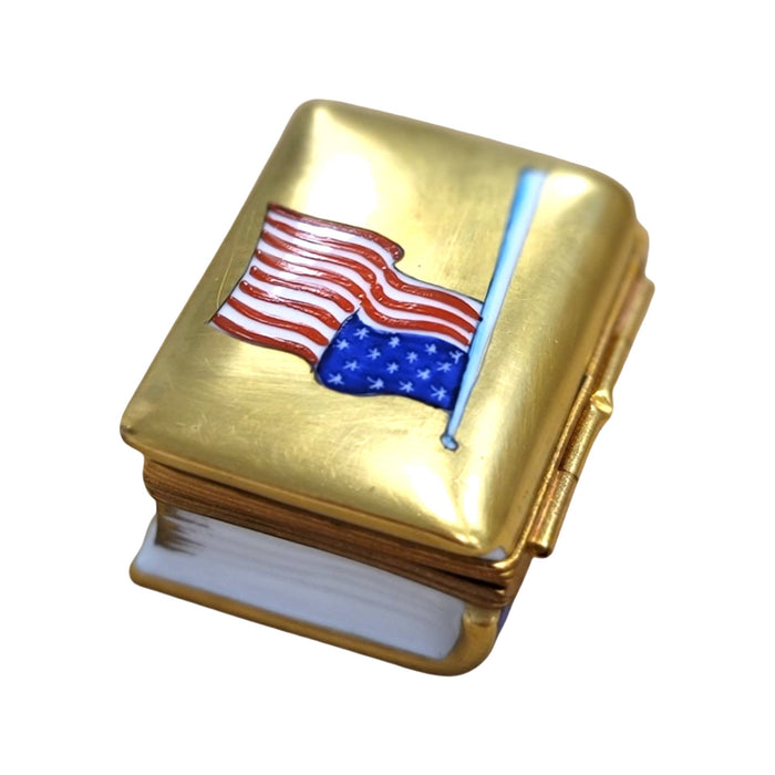 American Flag Limoges Box for Patriotic Collectors Porcelain Limoges united states fashion patriotic French Trinket Box