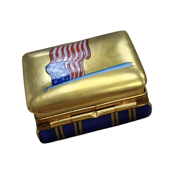 American Flag Limoges Box for Patriotic Collectors Porcelain Limoges united states fashion patriotic French Trinket Box