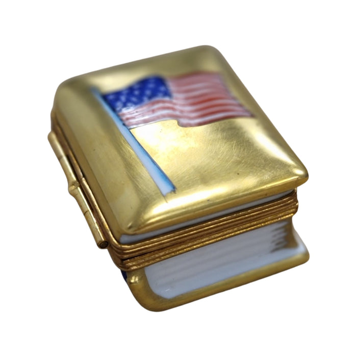 American Flag Limoges Box for Patriotic Collectors Porcelain Limoges united states fashion patriotic French Trinket Box