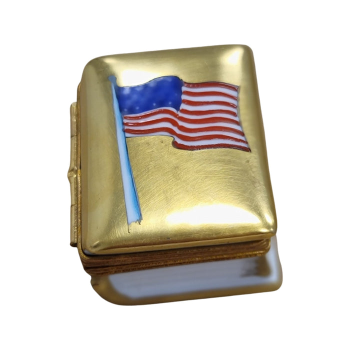 Patriotic American Flag United States Limoges Box Porcelain Figurine-united states fashion patriotic-CH2P383