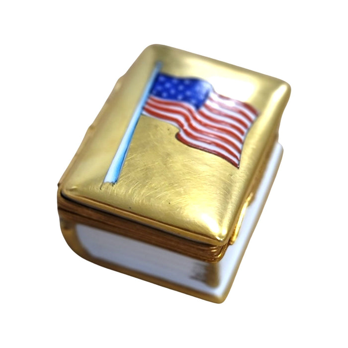 Patriotic American Flag United States Limoges Box Porcelain Figurine-united states fashion patriotic-CH2P383