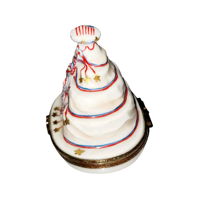 Patriotic Cake Limoges Box for Collectors Porcelain Limoges united patriotic Limoges Imports Limoges Boxes French Trinket Box
