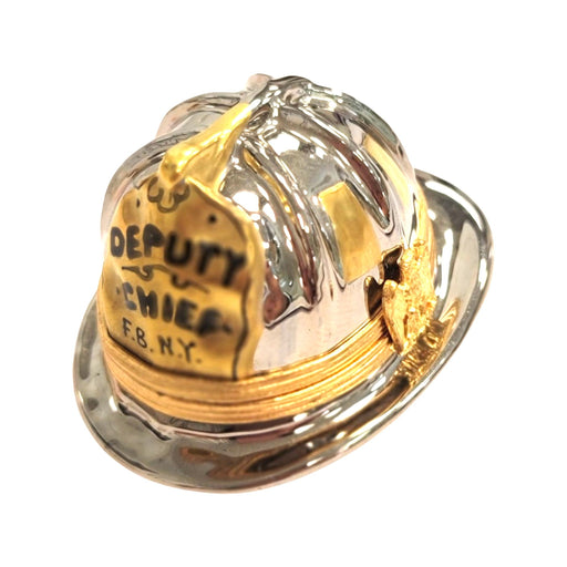 Patriotic Fireman Hat Limoges Box for Collectors Porcelain Limoges united states patriotic professional French Trinket Box