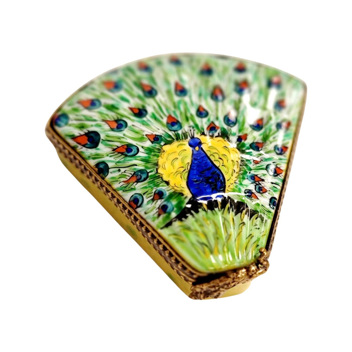 Peacock Feather Limoges Box for Collectors Porcelain Limoges bird shaped French Trinket Box