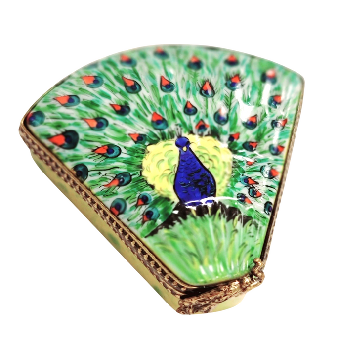 Peacock Feather Limoges Box for Collectors Porcelain Limoges bird shaped French Trinket Box