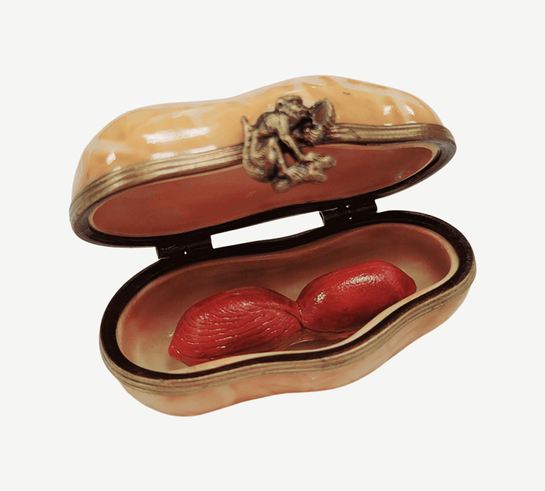 Peanut Delight Limoges Box for Collectors Porcelain Limoges Fruit NUT French Trinket Box