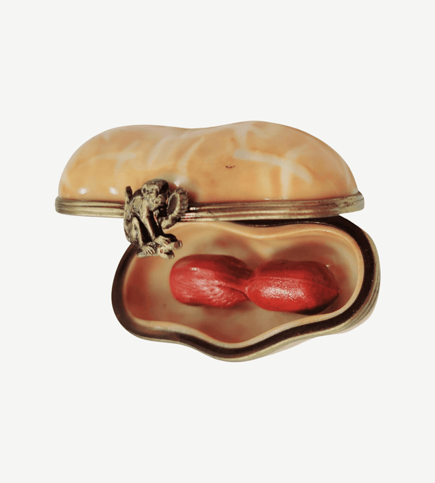 Peanut Delight Limoges Box for Collectors Porcelain Limoges Fruit NUT French Trinket Box