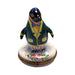 Penguin with Flowers Tuxedo Limoges box painted by hand in Limoges, France, a gift to treasure
