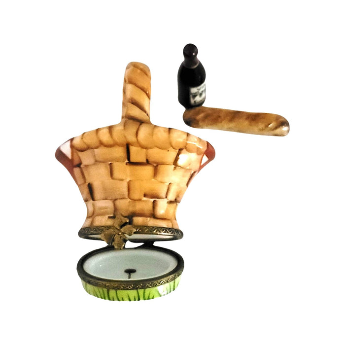 Picnic Basket Limoges Box for Wine Lovers Porcelain Limoges Beach Home French Trinket Box