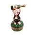 Pig Celebration Box for Festive Joy Porcelain Limoges pig wine French Trinket Box