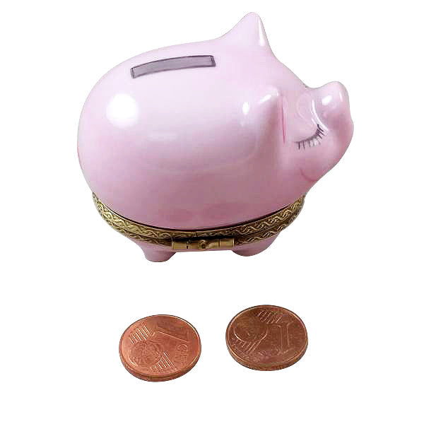 Piggy Bank Delight for Kids Porcelain Limoges baby kids pig French Trinket Box