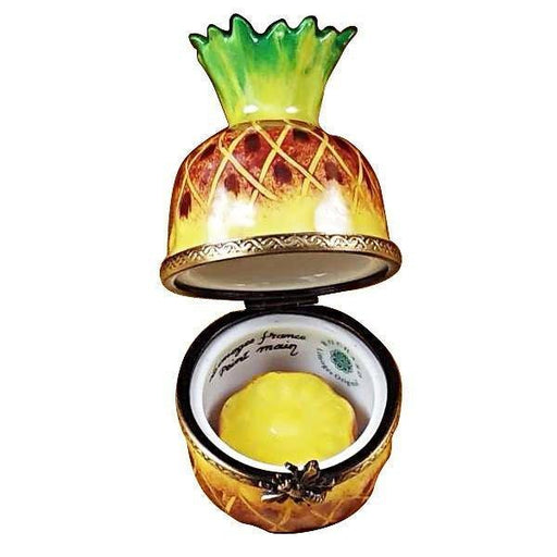 Pineapple Limoges Box for Tropical Decor Porcelain Limoges fruit French Trinket Box