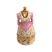Pink Antique Dress on Form Limoges Box Porcelain Figurine-Limoges Box Women shoes hat bags suitcase mother-CH7N210