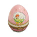Pink Baby Egg Treasure for Little Ones Porcelain Limoges egg French Trinket Box