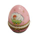 Pink Baby Egg Treasure for Little Ones Porcelain Limoges egg French Trinket Box