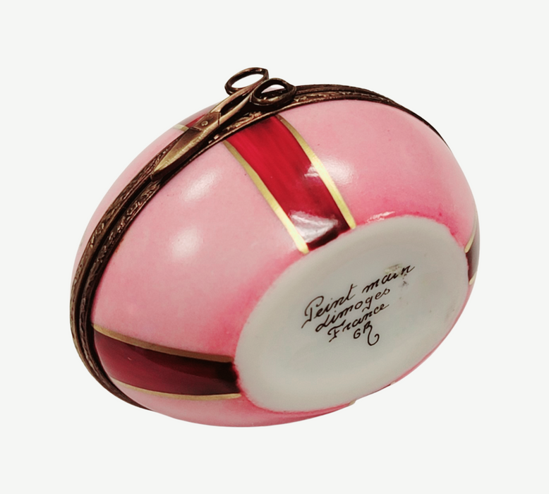 Pink Easter Egg Box for Spring Celebrations Porcelain Limoges rabbit Easter French Trinket Box