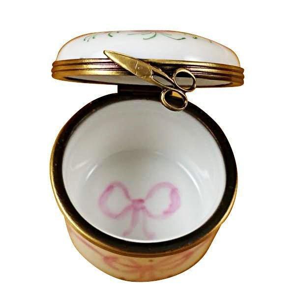 Pink First Curl Keepsake for New Parents Porcelain Limoges Baby Special Occasion French Trinket Box