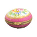 Pink Floral Elegance for Home Decor Porcelain Limoges egg French Trinket Box