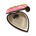 Collectible Pink Heart Perfume Bottle Inside Limoges box with artisan brushwork