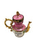 Pink Limoges Teapot Charm for Tea Lovers Porcelain Limoges China French Trinket Box