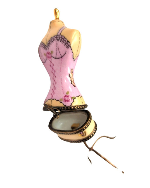 Pink Mannequin Figurine for Fashion Lovers Porcelain Limoges Fashion jewelry women shoes limoges box French Trinket Box
